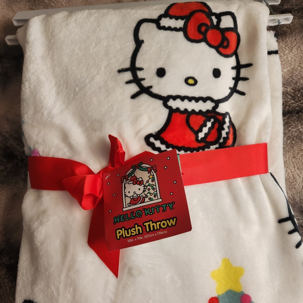 Hello Kitty Holiday Plush Throw